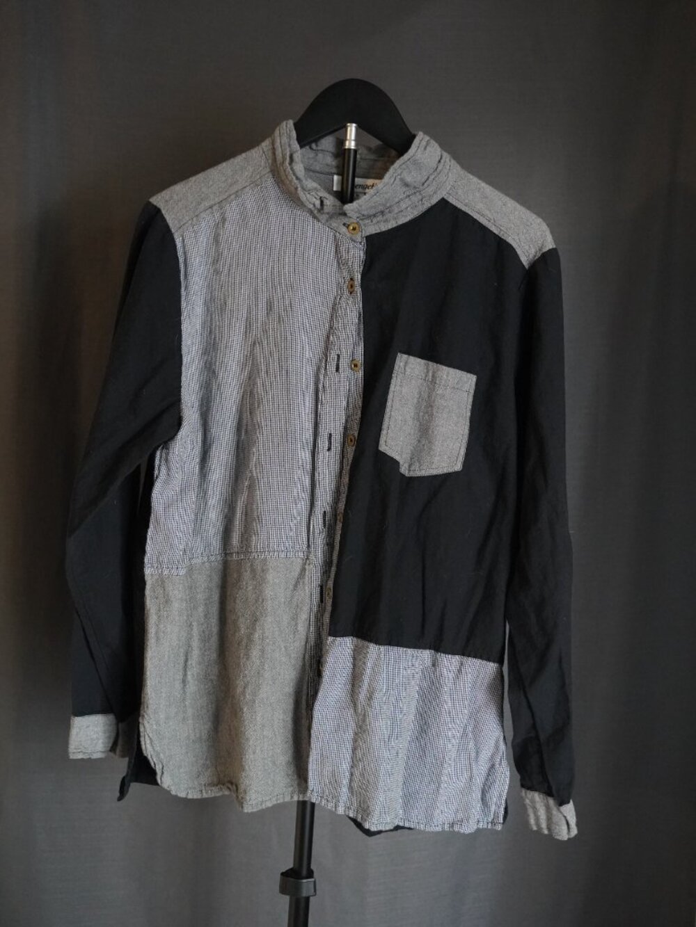 Serengeti Women’s Patchwork Shirt Long Sleeve Button Down 100% Cotton XL